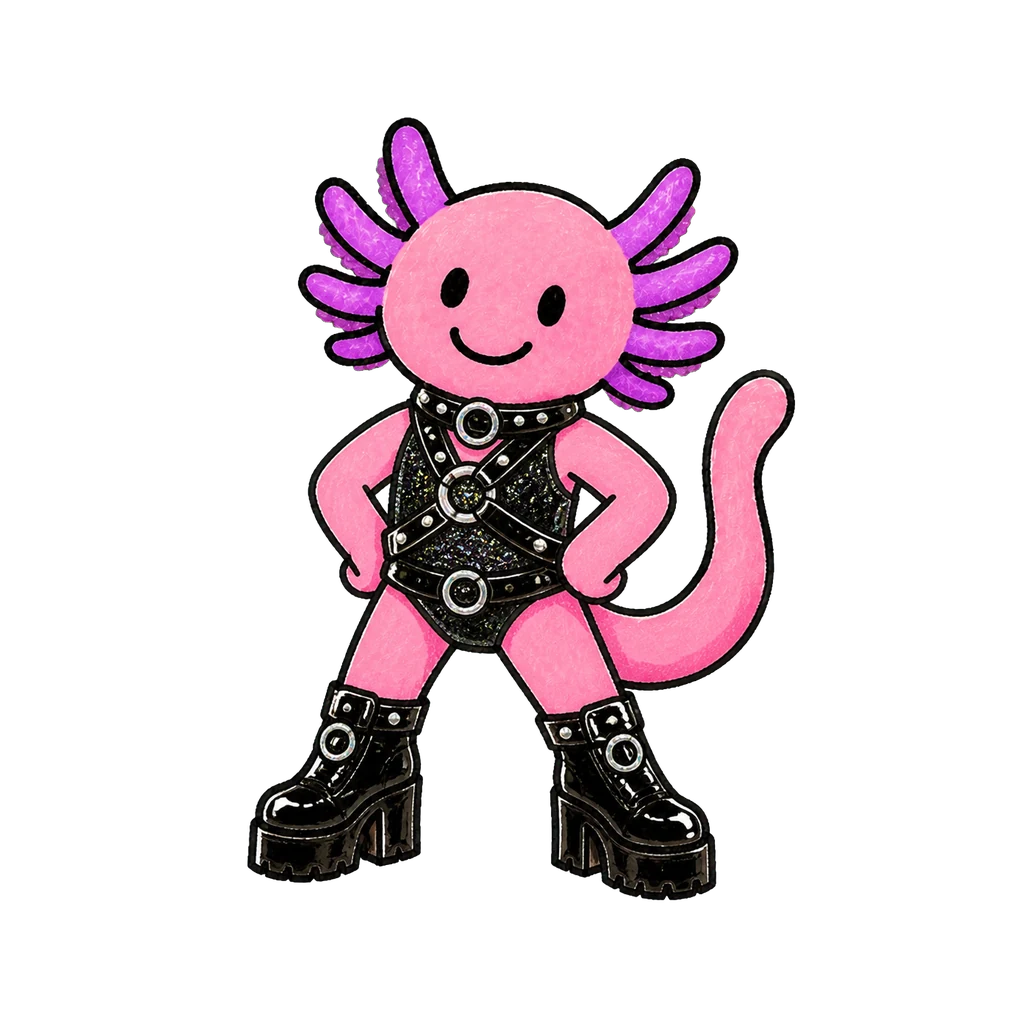 Axo im Look Leather & Harness in power-Pose