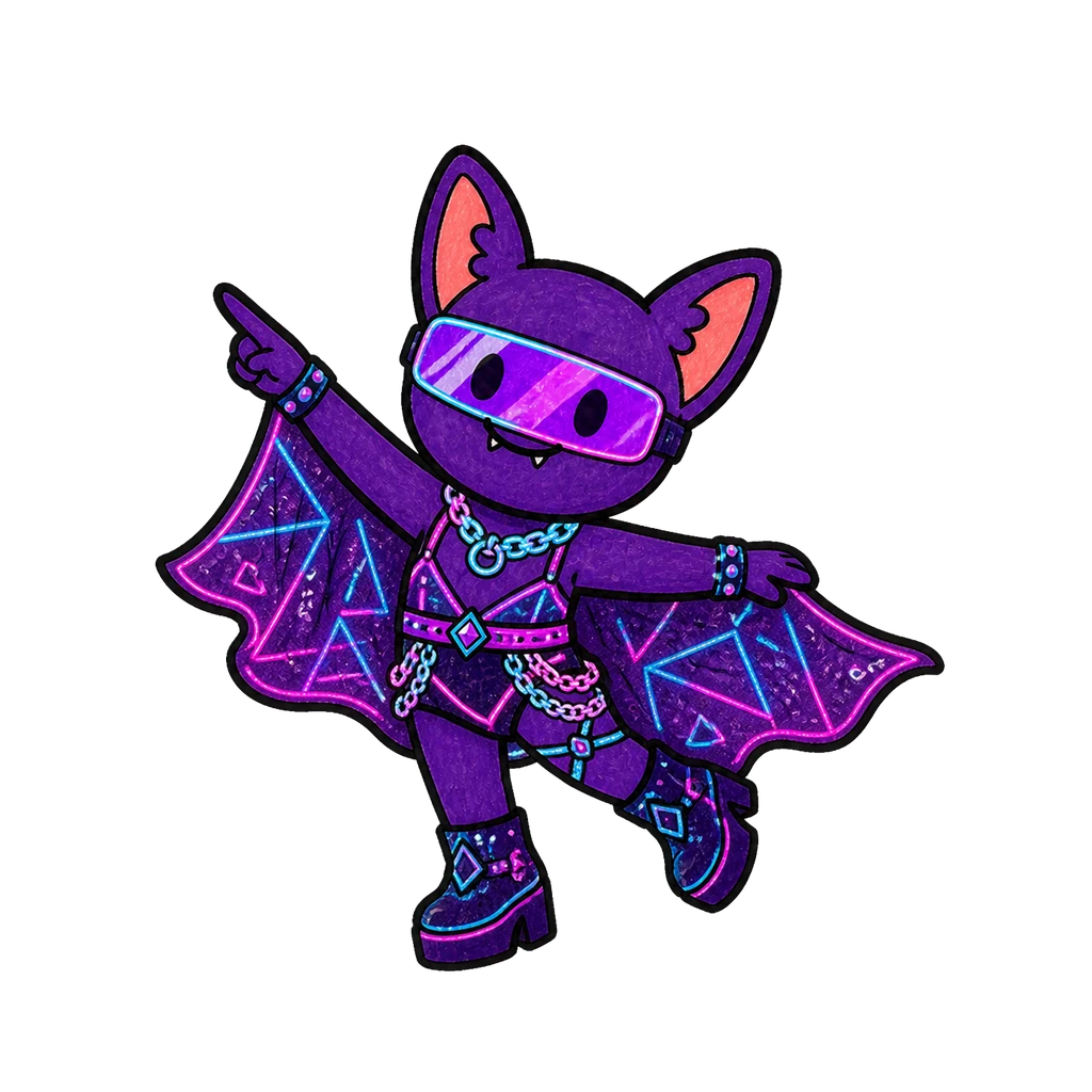 Batti im Look Neon Cyber in point-Pose