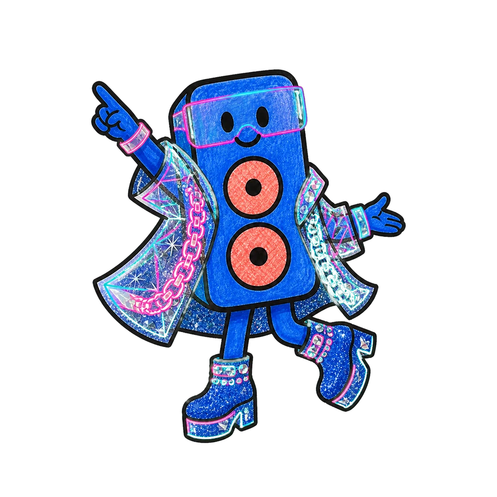 Beat im Look Neon Cyber in point-Pose