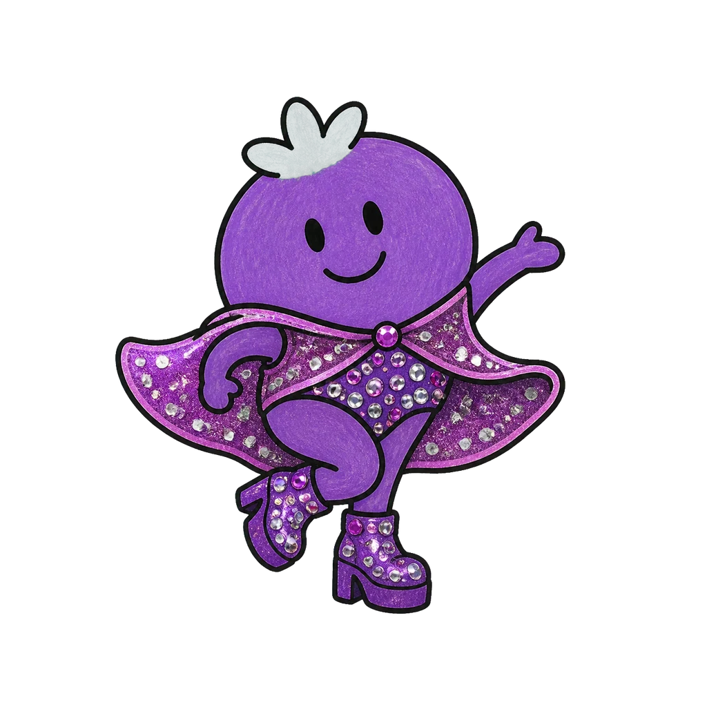 Berry im Look Glitter Glam in twirl-Pose