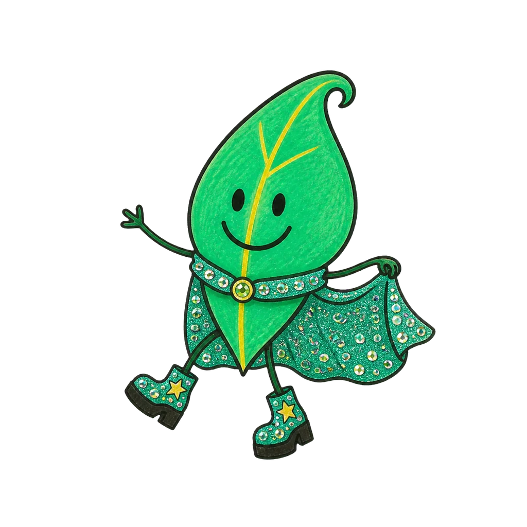 Leaf im Look Glitter Glam in twirl-Pose