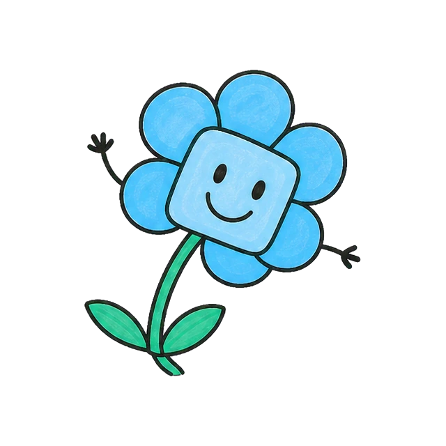 Die blaue Blume tanzt