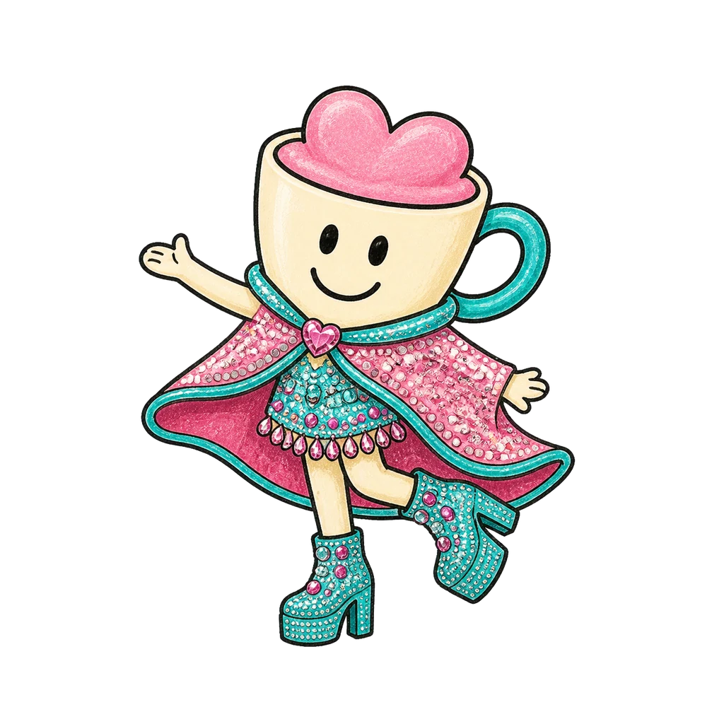 Melange im Look Glitter Glam in twirl-Pose