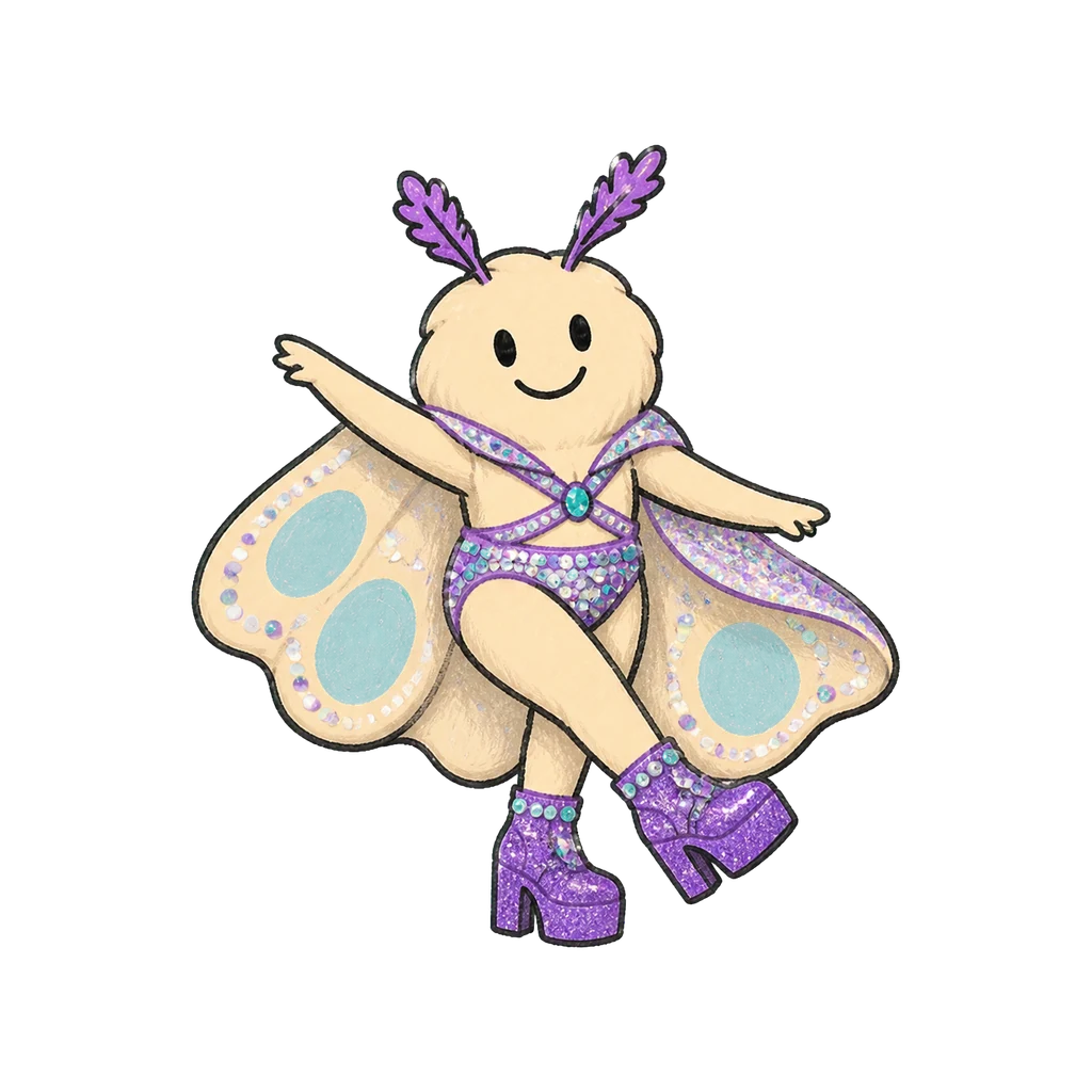 Motti im Look Glitter Glam in twirl-Pose