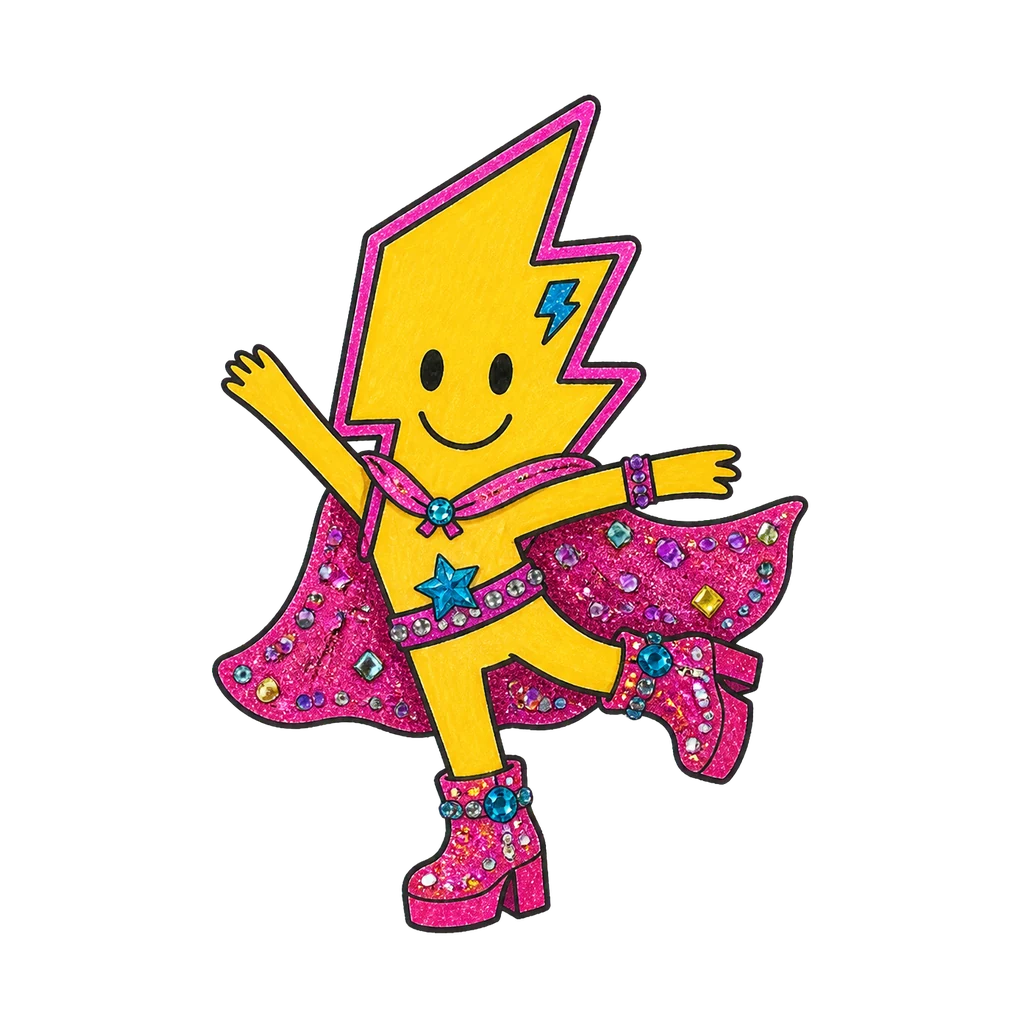 Neon im Look Glitter Glam in twirl-Pose