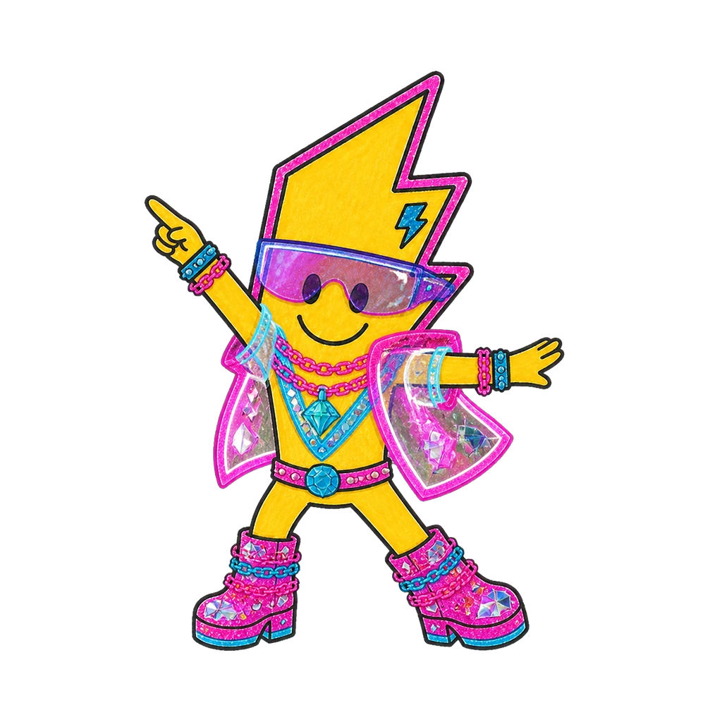 Neon im Look Neon Cyber in point-Pose