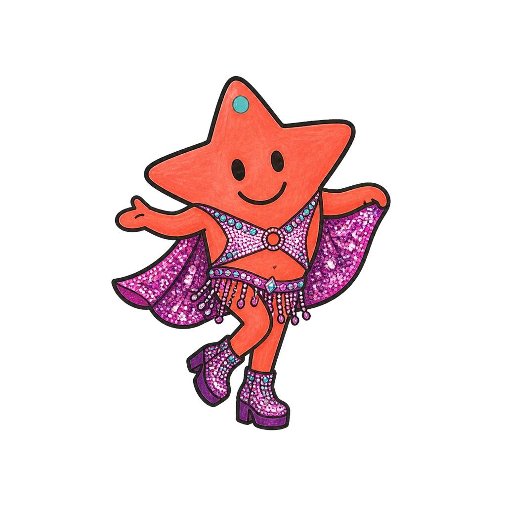 Nova im Look Glitter Glam in twirl-Pose