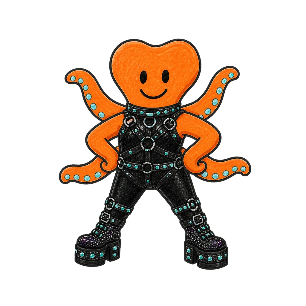 Olli im Look Leather & Harness in power-Pose