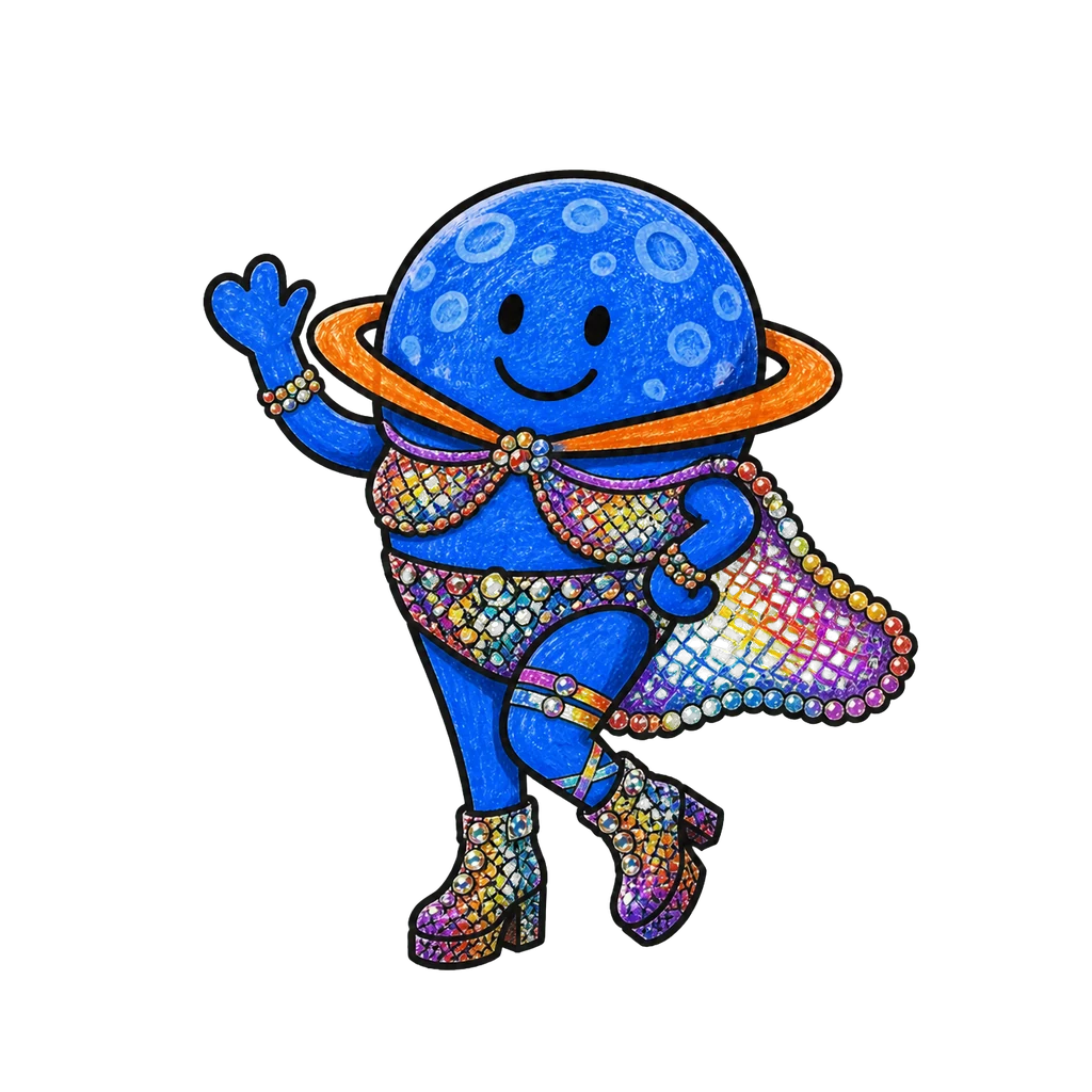 Orbi im Look Rainbow Mesh in wave-Pose