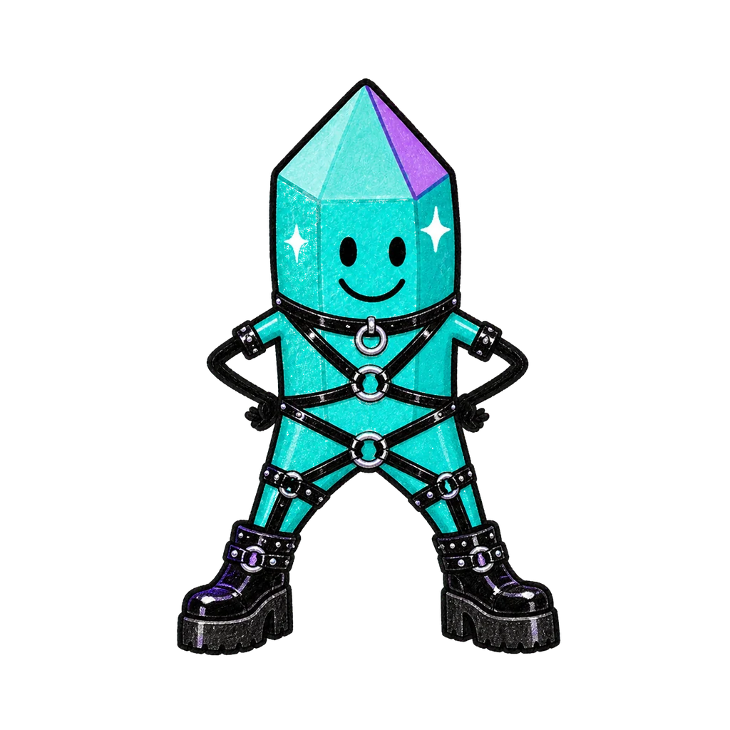 Prisma im Look Leather & Harness in power-Pose