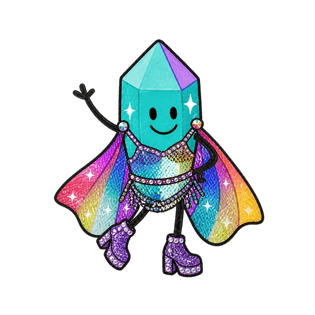 Prisma im Look Rainbow Mesh in wave-Pose